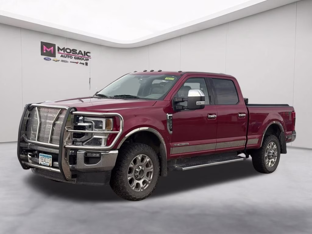 2020 Red Ford Super Duty F-350 SRW Lariat 4X4 Truck