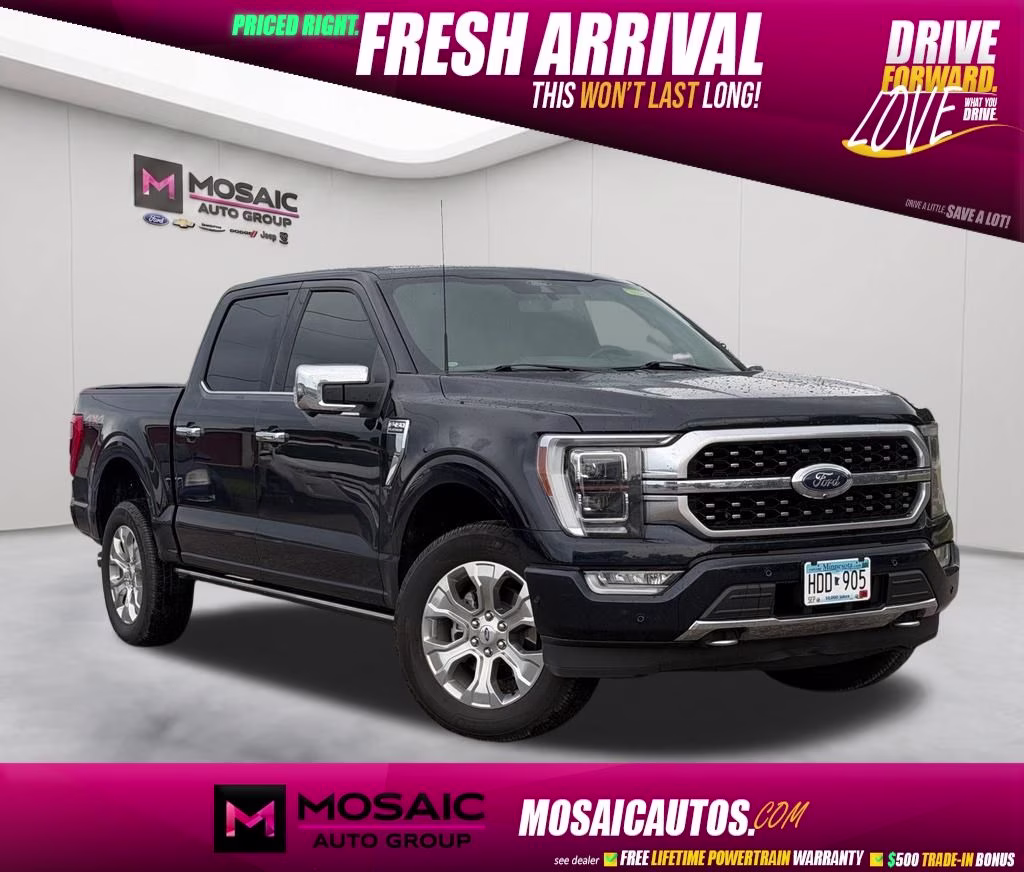 2021 Blue Metallic Ford F-150 Platinum 4X4 Truck