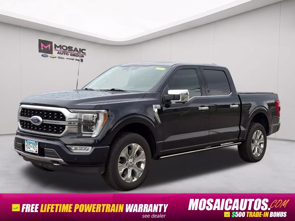 2021 Blue Metallic Ford F-150 Platinum 4X4 Truck