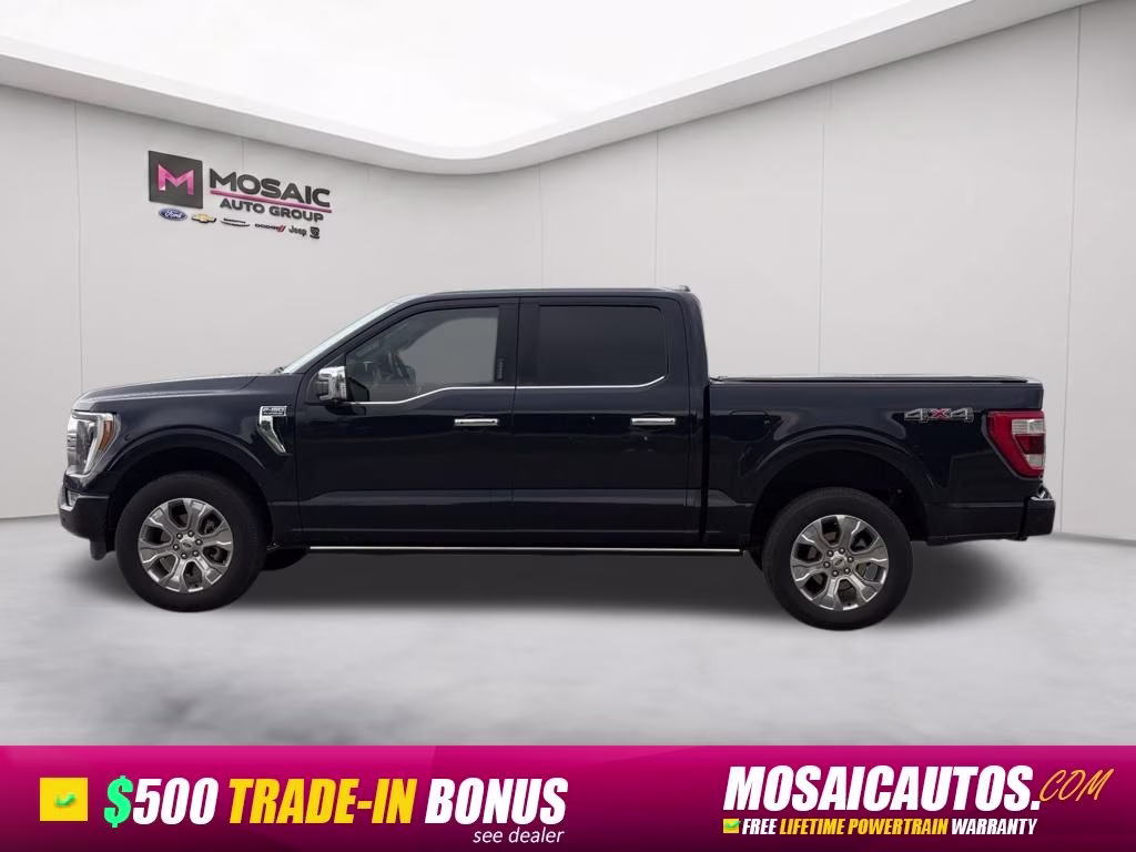 2021 Blue Metallic Ford F-150 Platinum 4X4 Truck