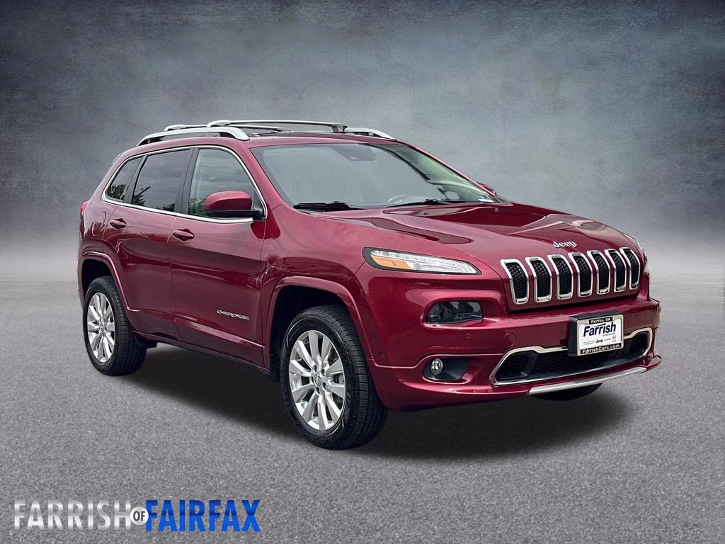 2017 Deep Cherry Red Crystal Pearlcoat Jeep Cherokee Overland 4X4 SUV