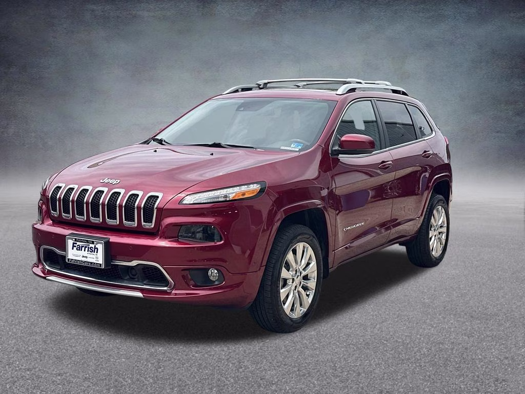 2017 Deep Cherry Red Crystal Pearlcoat Jeep Cherokee Overland 4X4 SUV