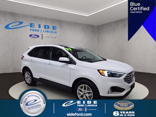 2022 Oxford White Ford Edge SEL AWD SUV