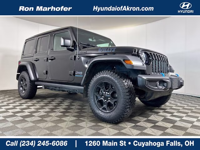 2023 Black Clearcoat Jeep Wrangler Willys 4xe 4X4 SUV