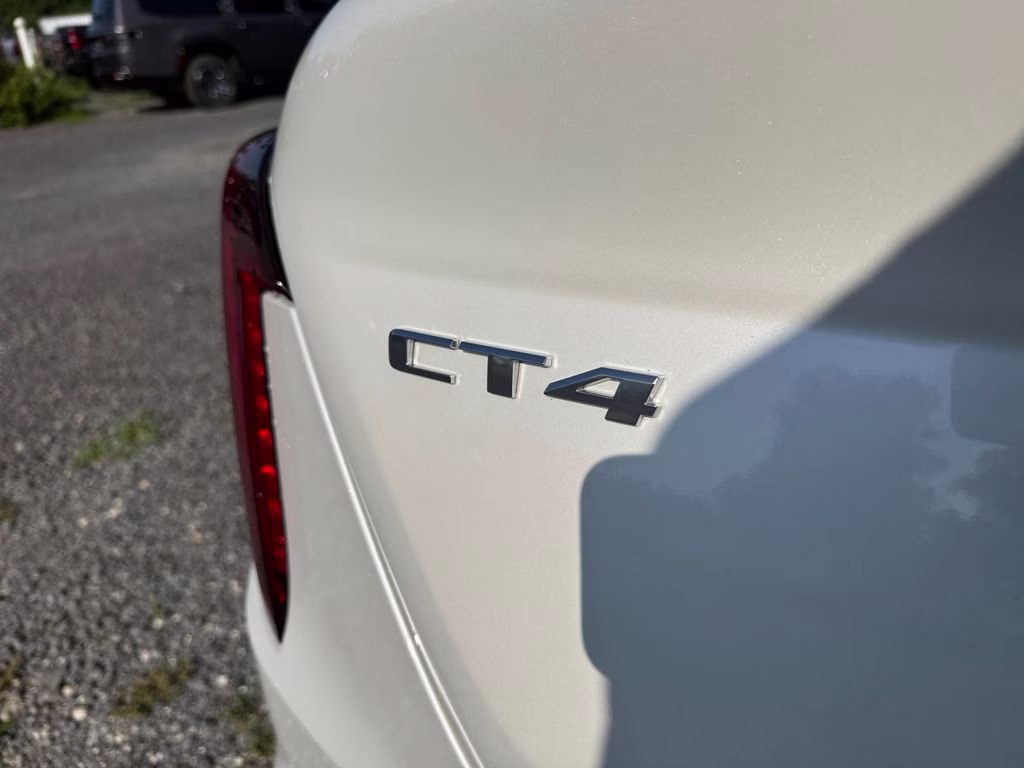 2023 Crystal White Tricoat Cadillac CT4 Luxury RWD Sedan