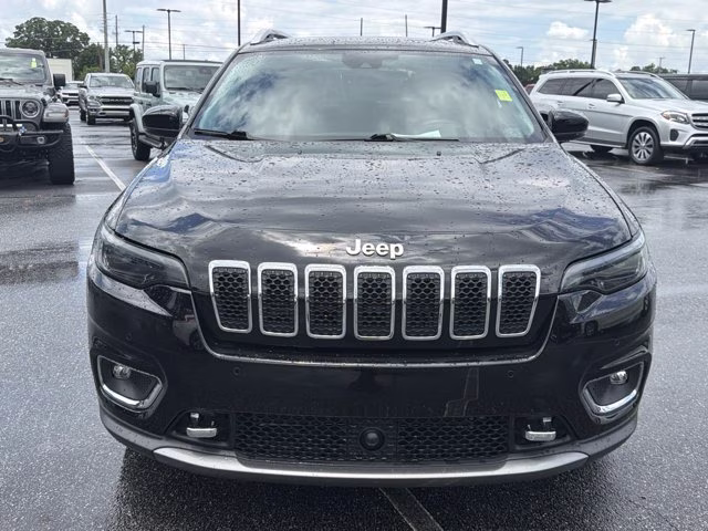 2021 Diamond Black Crystal Pearlcoat Jeep Cherokee Limited FWD SUV