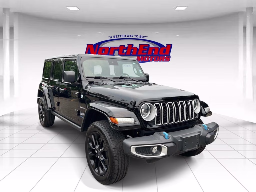 2024 Black Clearcoat Jeep Wrangler Sahara 4xe 4X4 SUV