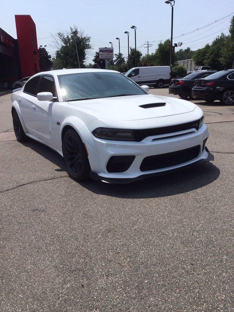 2021 White Knuckle Clearcoat Dodge Charger R/T Scat Pack Widebody RWD Sedan