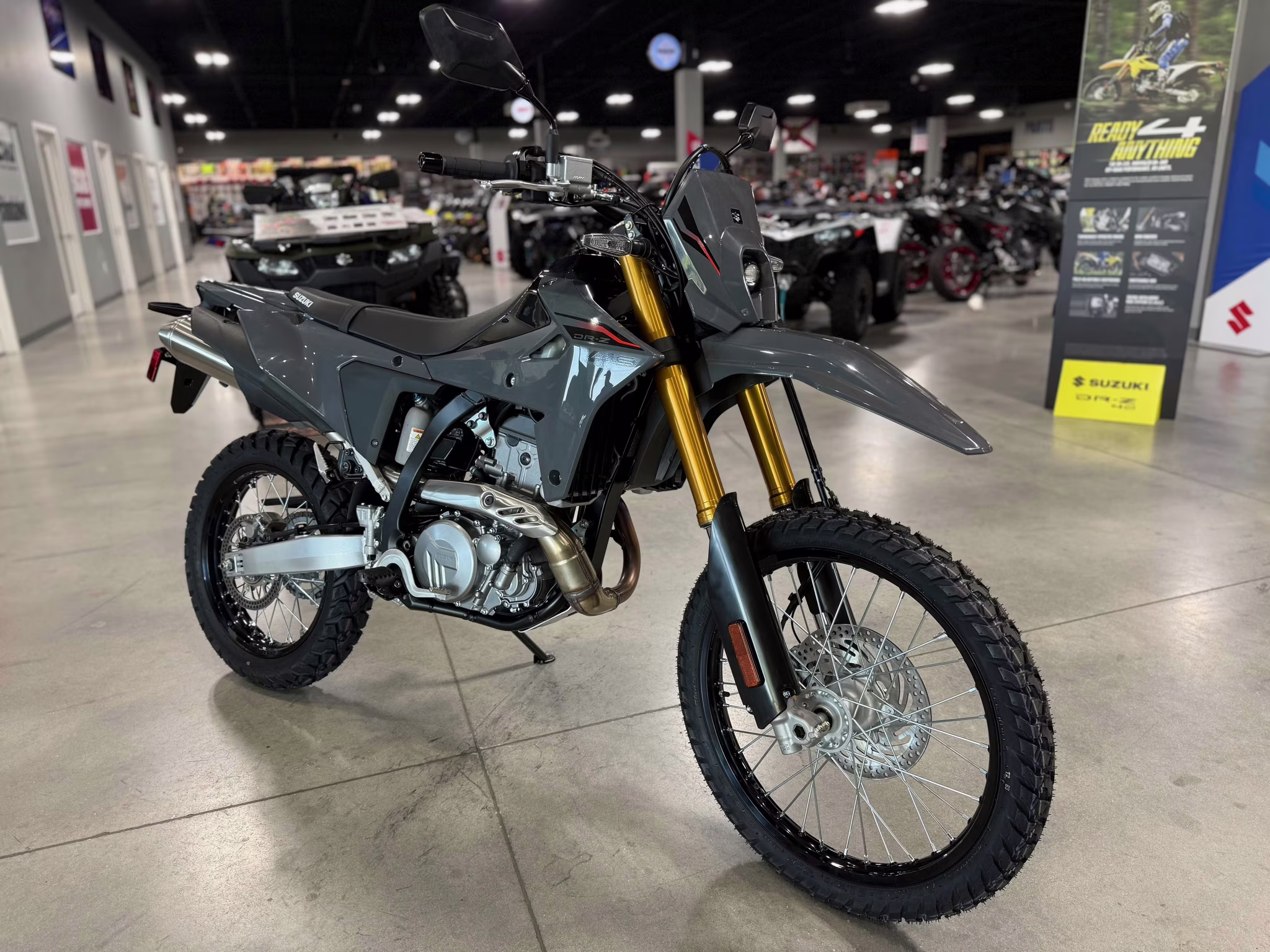 2025 SKY GRAY Suzuki DR-Z 4S Motorcycle