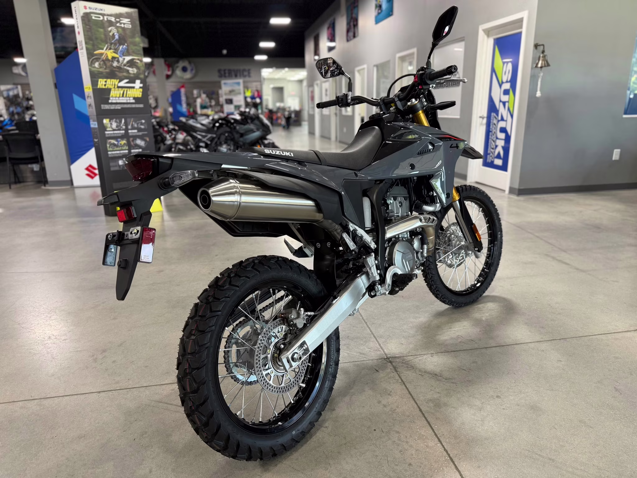 2025 SKY GRAY Suzuki DR-Z 4S Motorcycle
