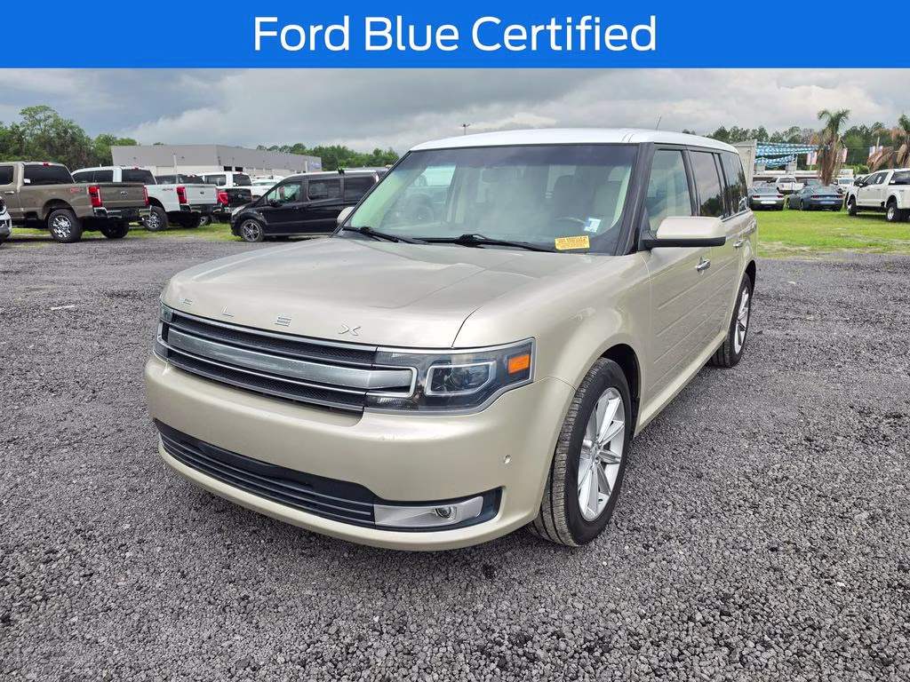 2017 White Gold Metallic Ford Flex Limited FWD SUV