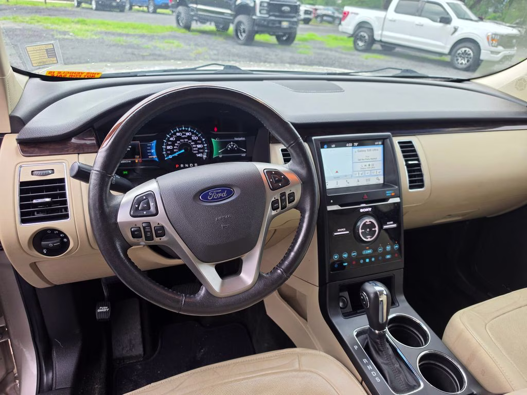 2017 White Gold Metallic Ford Flex Limited FWD SUV