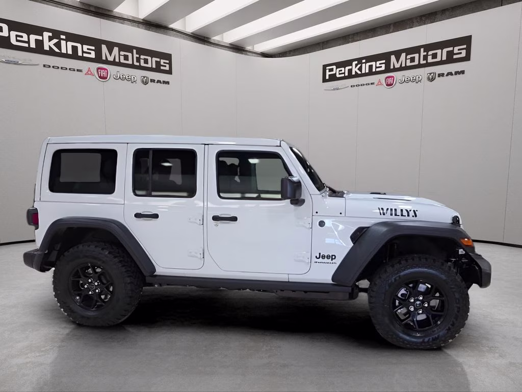 2026 Bright White Clearcoat Jeep Wrangler Willys 4X4 SUV