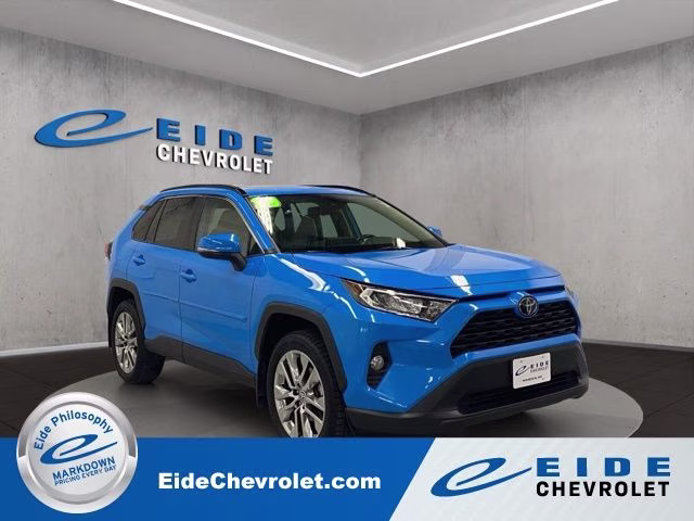 2020 Blue Flame Toyota RAV4 XLE Premium AWD SUV