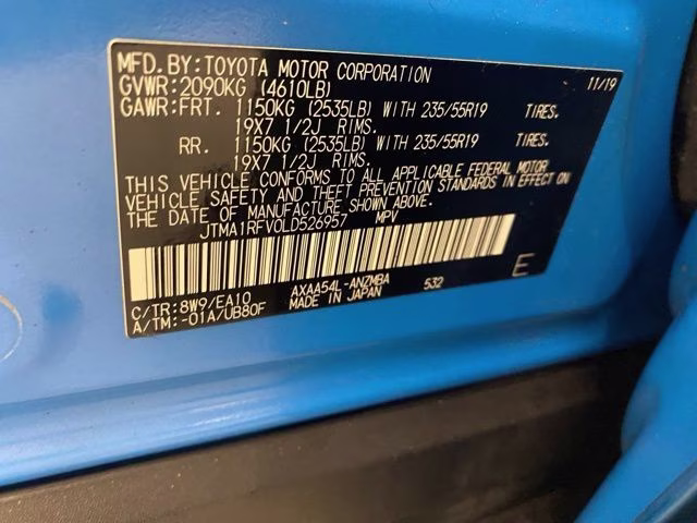2020 Blue Flame Toyota RAV4 XLE Premium AWD SUV