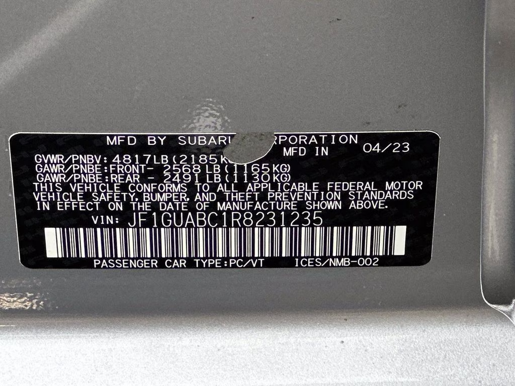 2024 Ice Silver Metallic Subaru Impreza Base AWD Hatchback