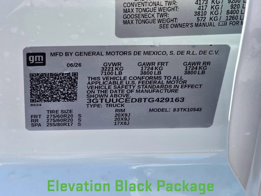 2026 Summit White GMC Sierra 1500 Elevation 4X4 Truck
