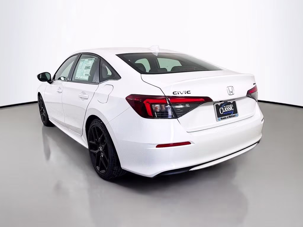 2026 Platinum White Pearl Honda Civic Sport FWD Sedan