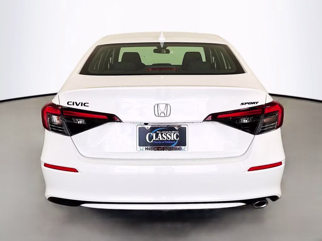 2026 Platinum White Pearl Honda Civic Sport FWD Sedan