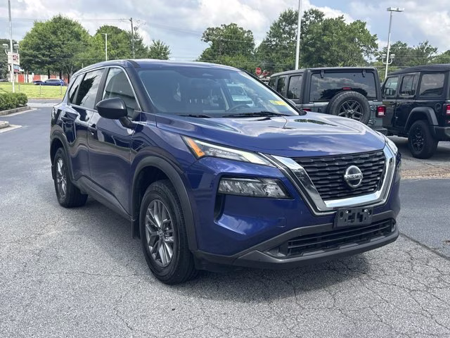 2021 Blue Nissan Rogue S AWD SUV