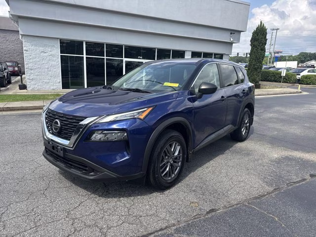2021 Blue Nissan Rogue S AWD SUV