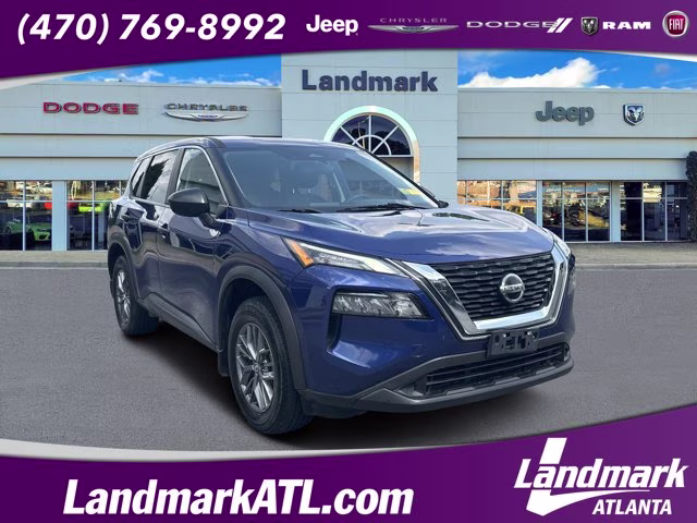 2021 Blue Nissan Rogue S AWD SUV