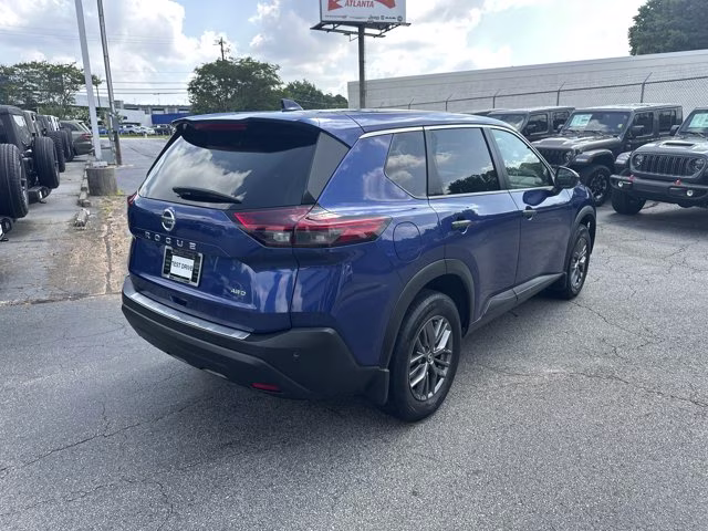 2021 Blue Nissan Rogue S AWD SUV