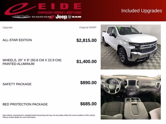 2019 Summit White Chevrolet Silverado 1500 LT 4X4 Truck