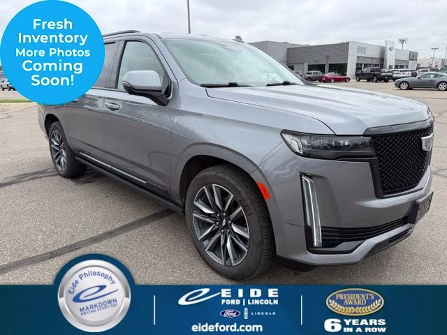 2021 Satin Steel Metallic Cadillac Escalade ESV Sport 4X4 SUV
