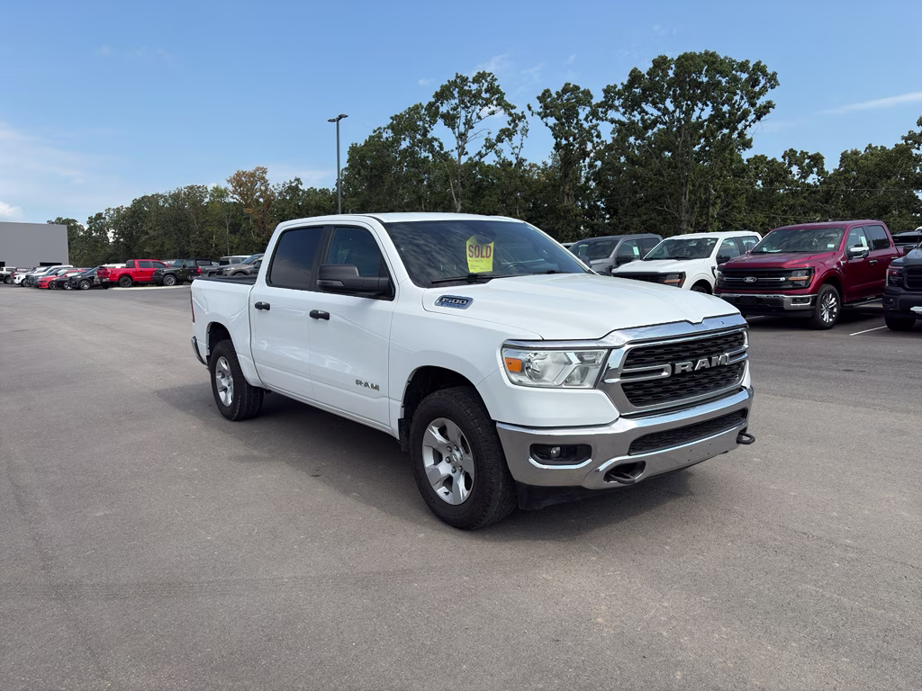 2023 Bright White Clearcoat Ram 1500 Big Horn 4X4 Truck