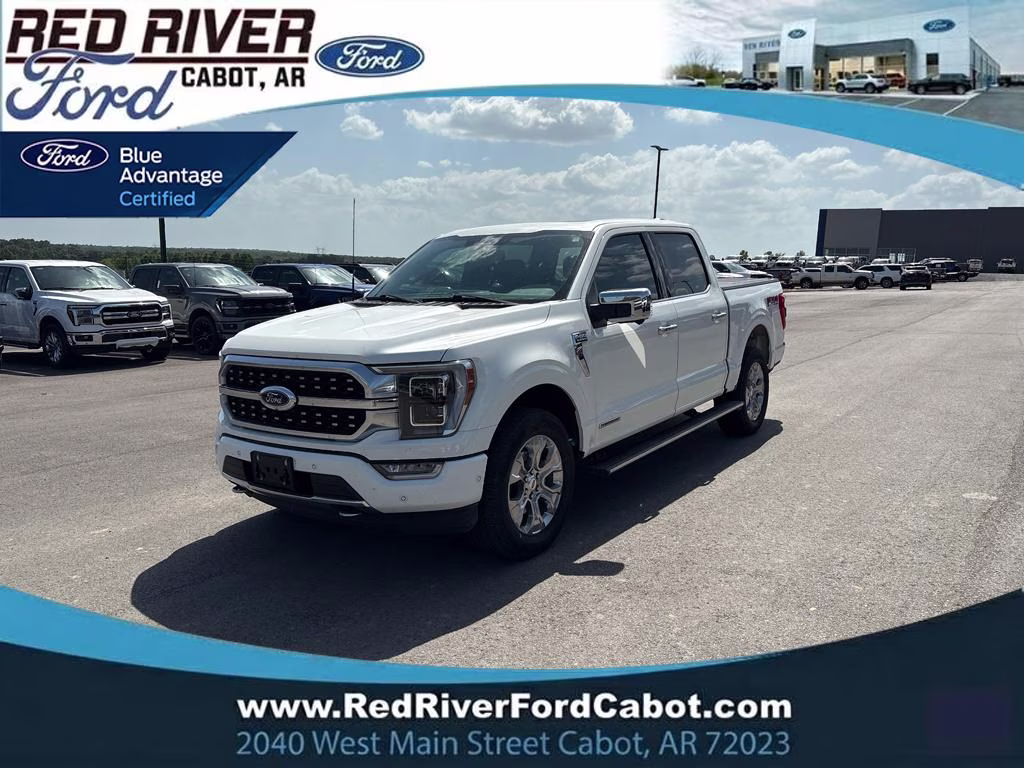 2022 Star White Metallic Tri-Coat Ford F-150 Platinum 4X4 Truck