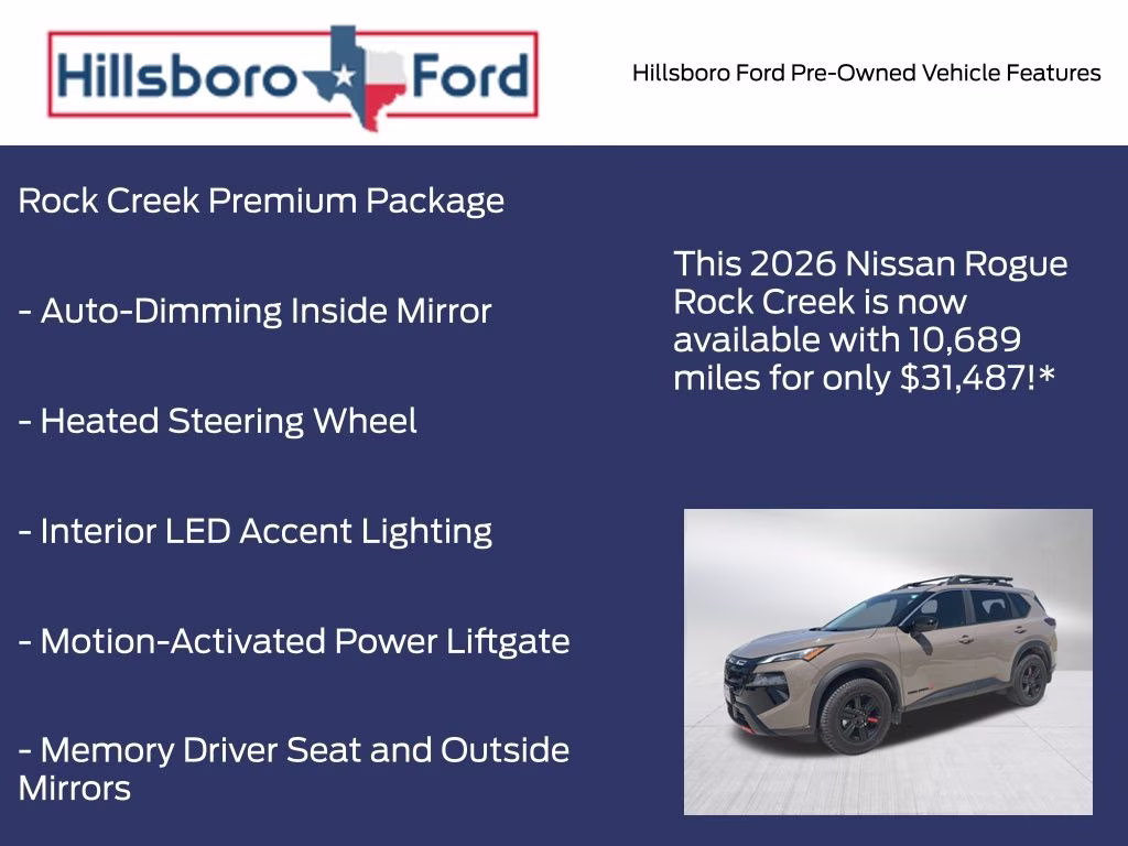 2026 Baja Storm Metallic Nissan Rogue Rock Creek AWD SUV