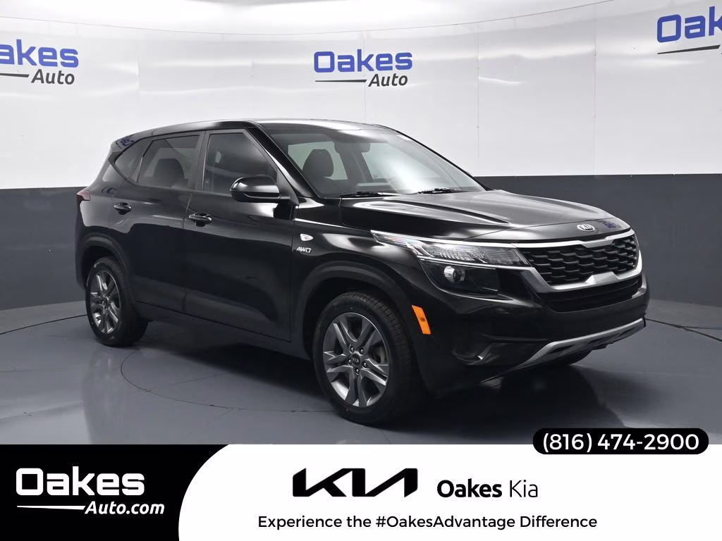 2021 Cherry Black Kia Seltos LX AWD SUV