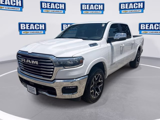 2025 Bright White Clearcoat Ram 1500 Laramie 4X4 Truck