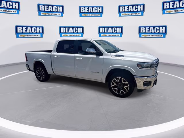 2025 Bright White Clearcoat Ram 1500 Laramie 4X4 Truck