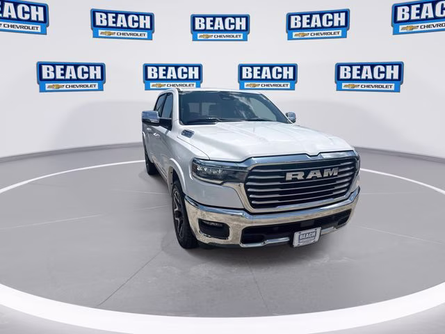 2025 Bright White Clearcoat Ram 1500 Laramie 4X4 Truck