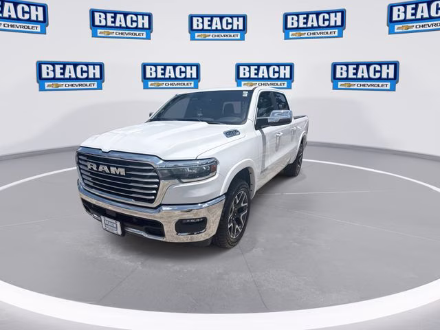 2025 Bright White Clearcoat Ram 1500 Laramie 4X4 Truck