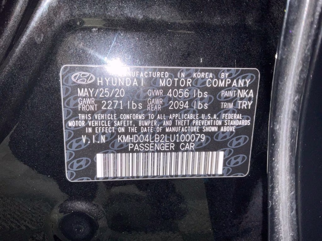 2020 Phantom Black Hyundai Elantra Sport FWD Sedan