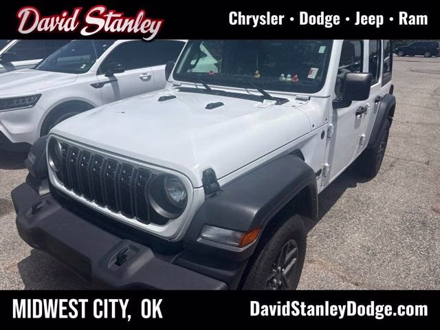 2025 Bright White Clearcoat Jeep Wrangler Sport S 4X4 SUV