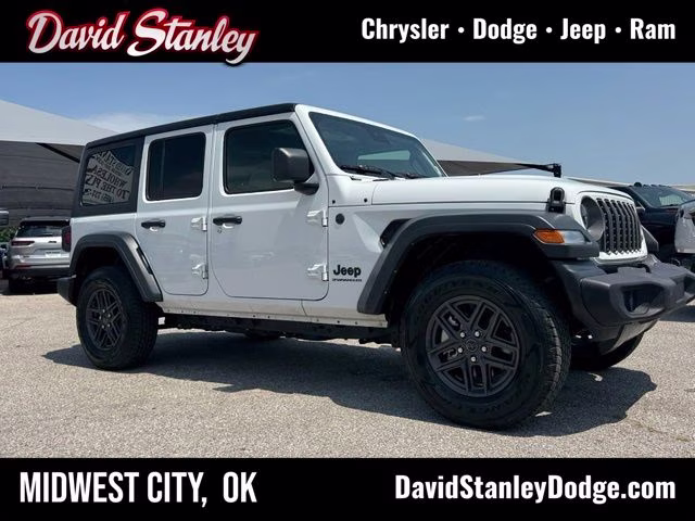 2025 Bright White Clearcoat Jeep Wrangler Sport S 4X4 SUV