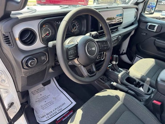 2025 Bright White Clearcoat Jeep Wrangler Sport S 4X4 SUV