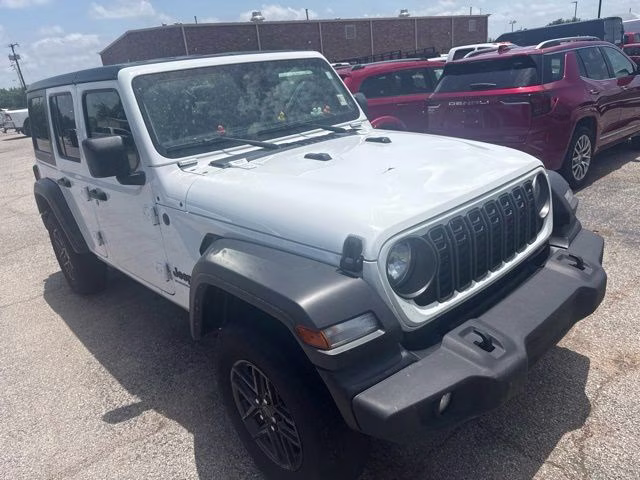 2025 Bright White Clearcoat Jeep Wrangler Sport S 4X4 SUV