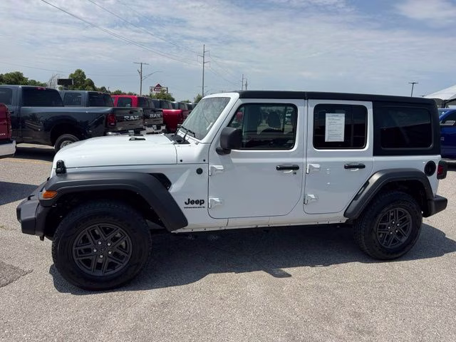 2025 Bright White Clearcoat Jeep Wrangler Sport S 4X4 SUV