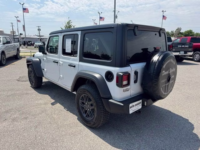 2025 Bright White Clearcoat Jeep Wrangler Sport S 4X4 SUV