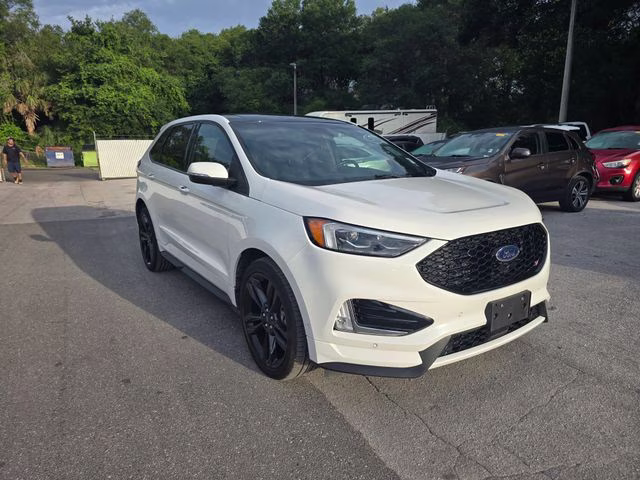 2020 White Metallic Ford Edge ST AWD SUV
