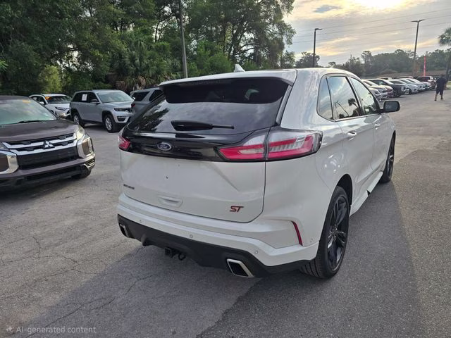 2020 White Metallic Ford Edge ST AWD SUV
