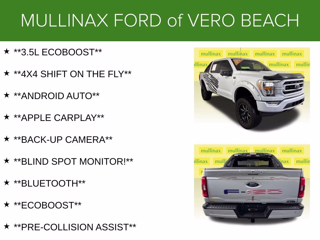 2022 White Metallic Ford F-150 XLT 4X4 Truck