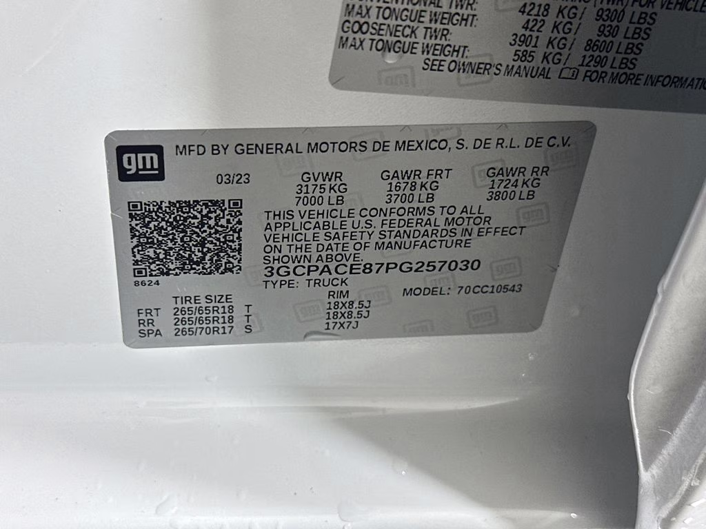 2023 Summit White Chevrolet Silverado 1500 LT RWD Truck