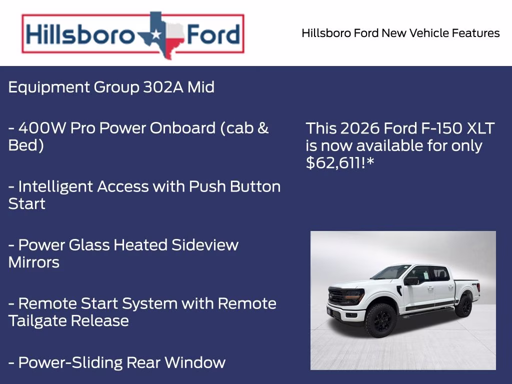 2026 Oxford White Ford F-150 XLT 4X4 Truck