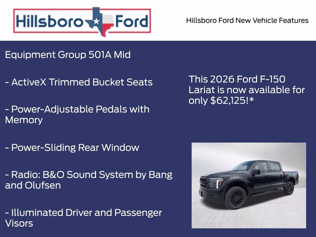 2026 Agate Black Metallic Ford F-150 Lariat 4X4 Truck